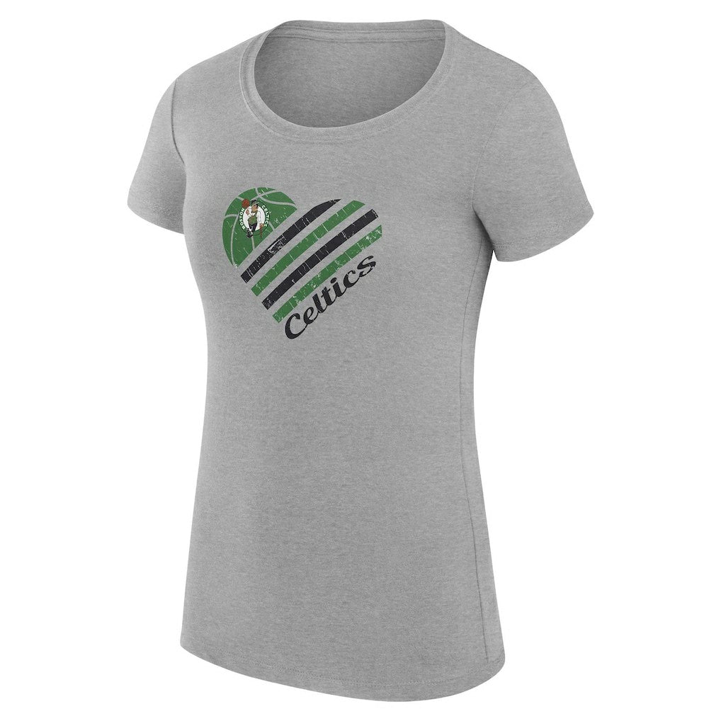 Boston Celtics G-III 4Her by Carl Banks Women's Super-Slim Fit Lightweight Heart T-Shirt
