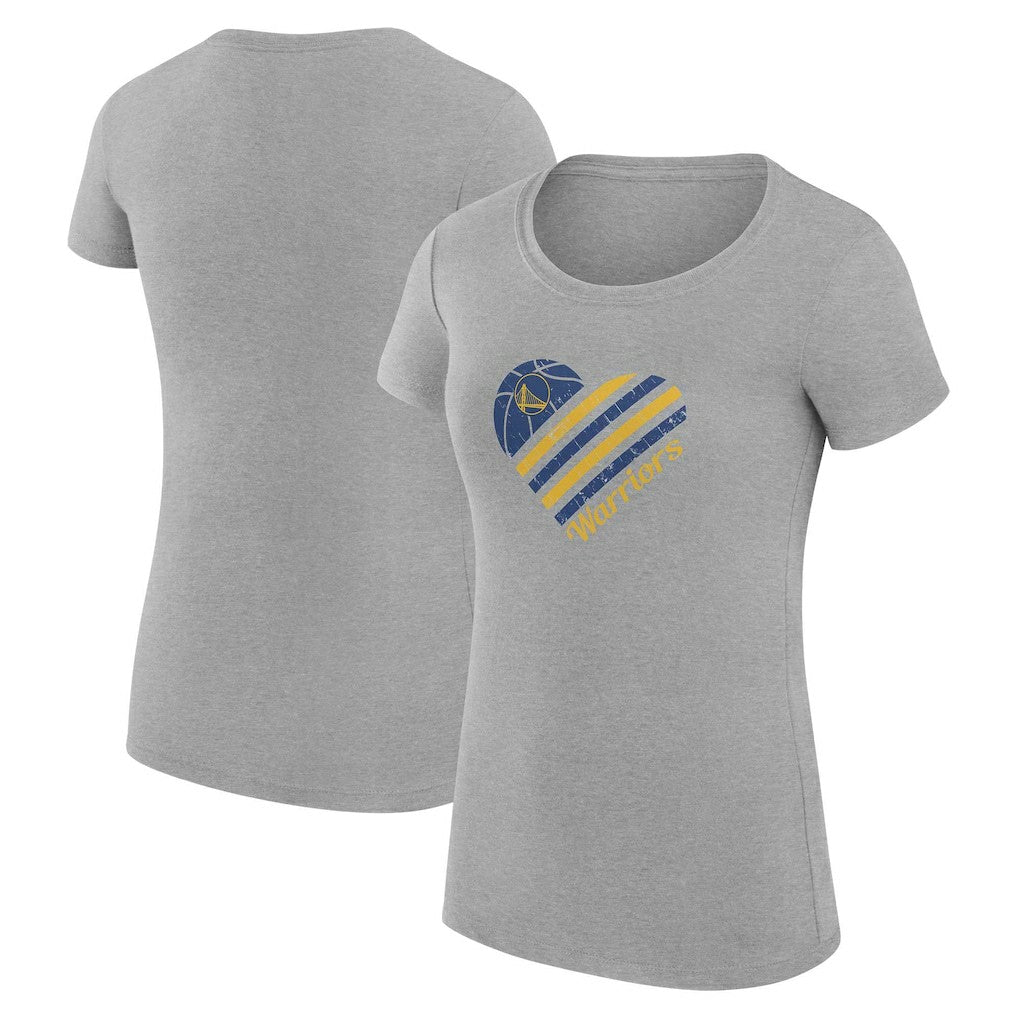 Golden State Warriors G-III 4Her by Carl Banks Women's Super-Slim Fit Lightweight Heart T-Shirt sale