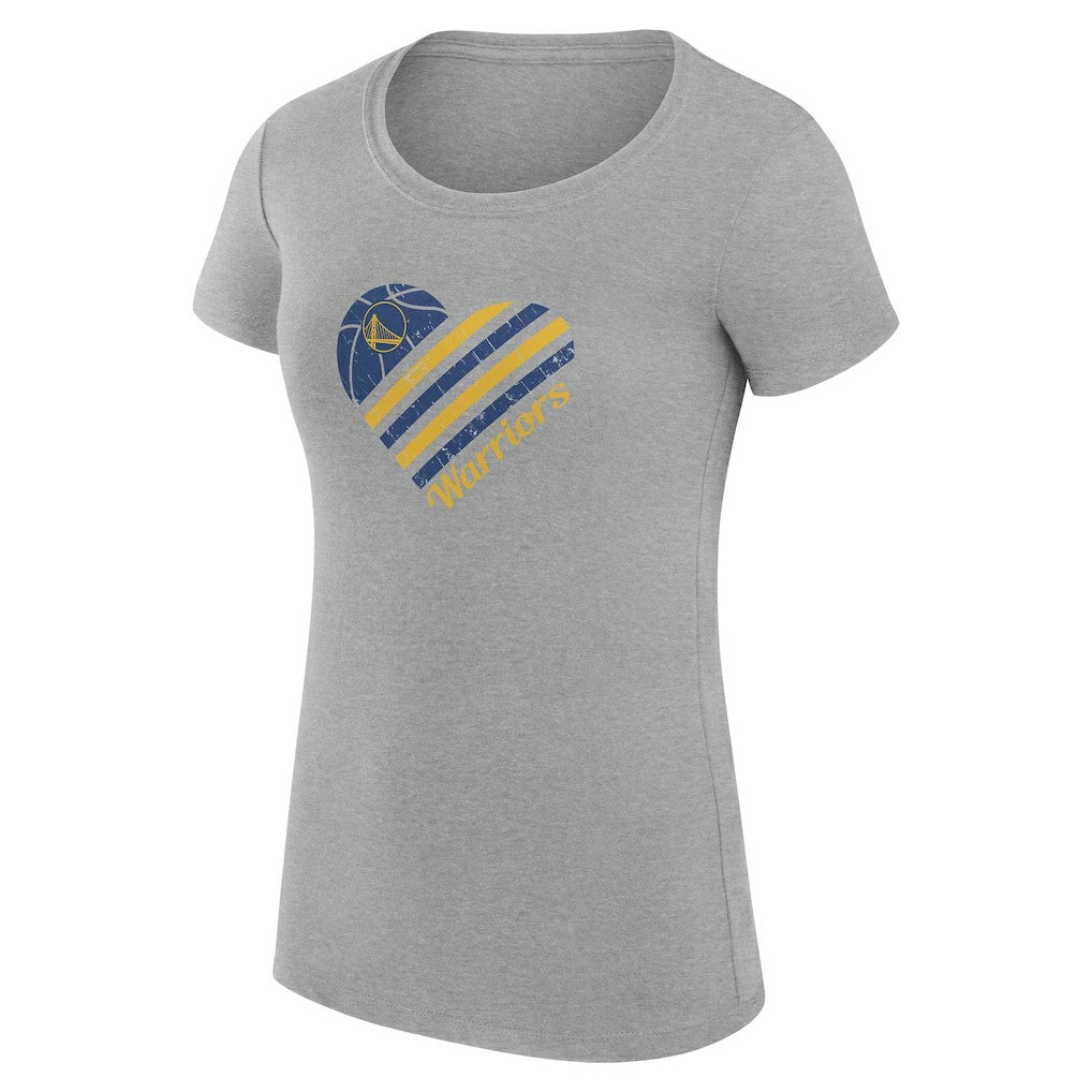 Golden State Warriors G-III 4Her by Carl Banks Women's Super-Slim Fit Lightweight Heart T-Shirt sale