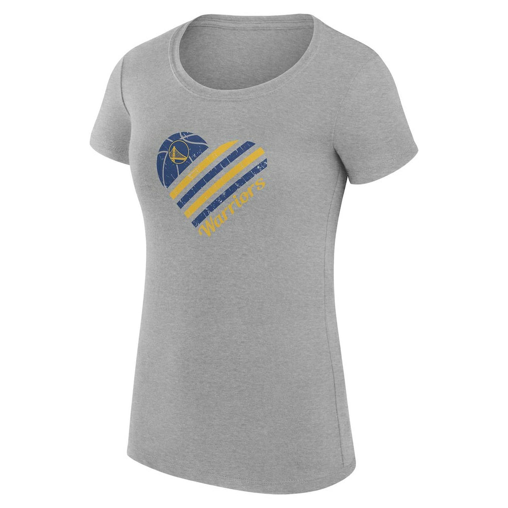 Golden State Warriors G-III 4Her by Carl Banks Women's Super-Slim Fit Lightweight Heart T-Shirt sale