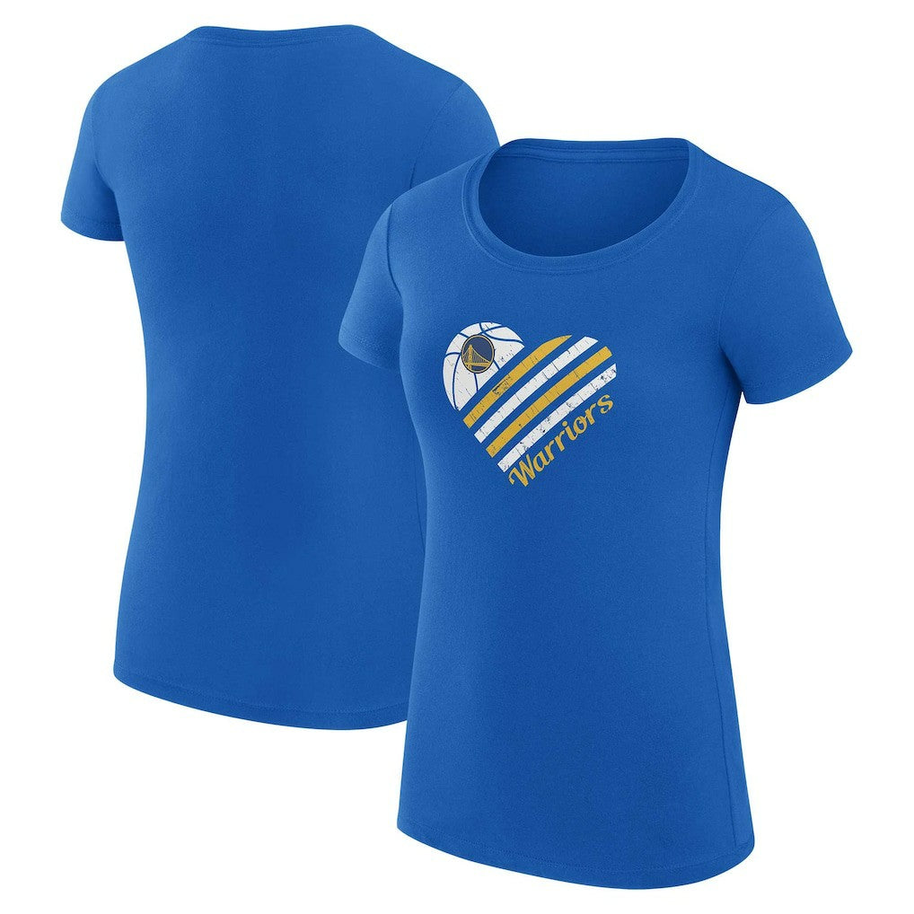 Golden State Warriors G-III 4Her by Carl Banks Women's Super-Slim Fit Lightweight Heart T-Shirt sale