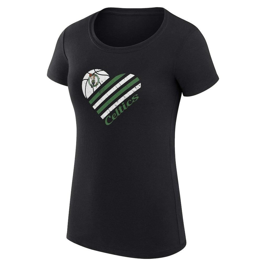 Boston Celtics G-III 4Her by Carl Banks Women's Super-Slim Fit Lightweight Heart T-Shirt