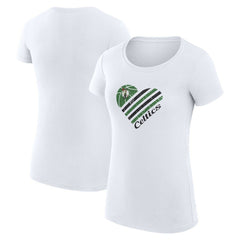 Boston Celtics G-III 4Her by Carl Banks Women's Super-Slim Fit Lightweight Heart T-Shirt