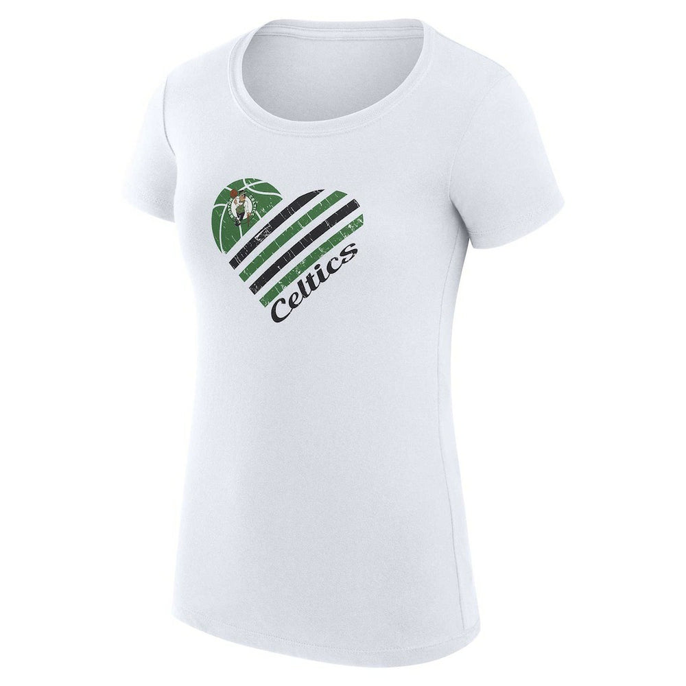 Boston Celtics G-III 4Her by Carl Banks Women's Super-Slim Fit Lightweight Heart T-Shirt