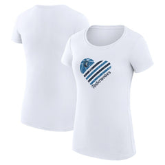 Minnesota Timberwolves G-III 4Her by Carl Banks Women's Super-Slim Fit Lightweight Heart T-Shirt