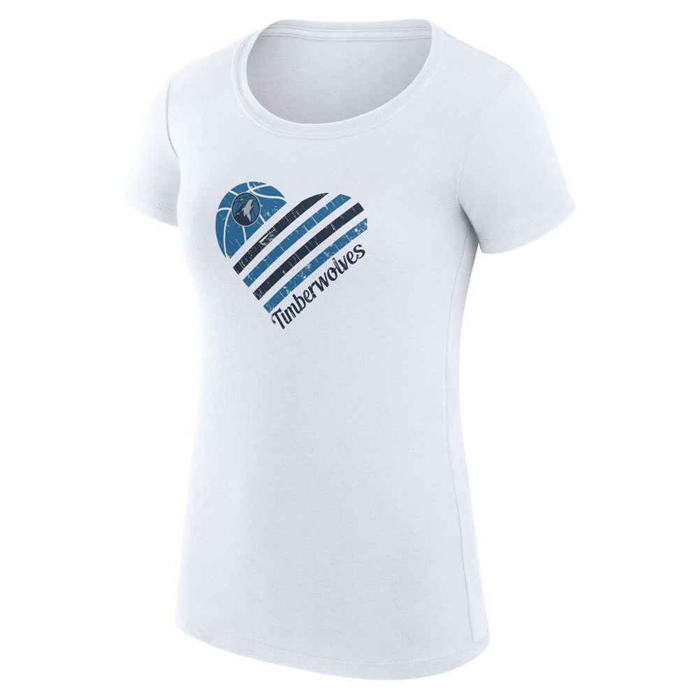 Minnesota Timberwolves G-III 4Her by Carl Banks Women's Super-Slim Fit Lightweight Heart T-Shirt