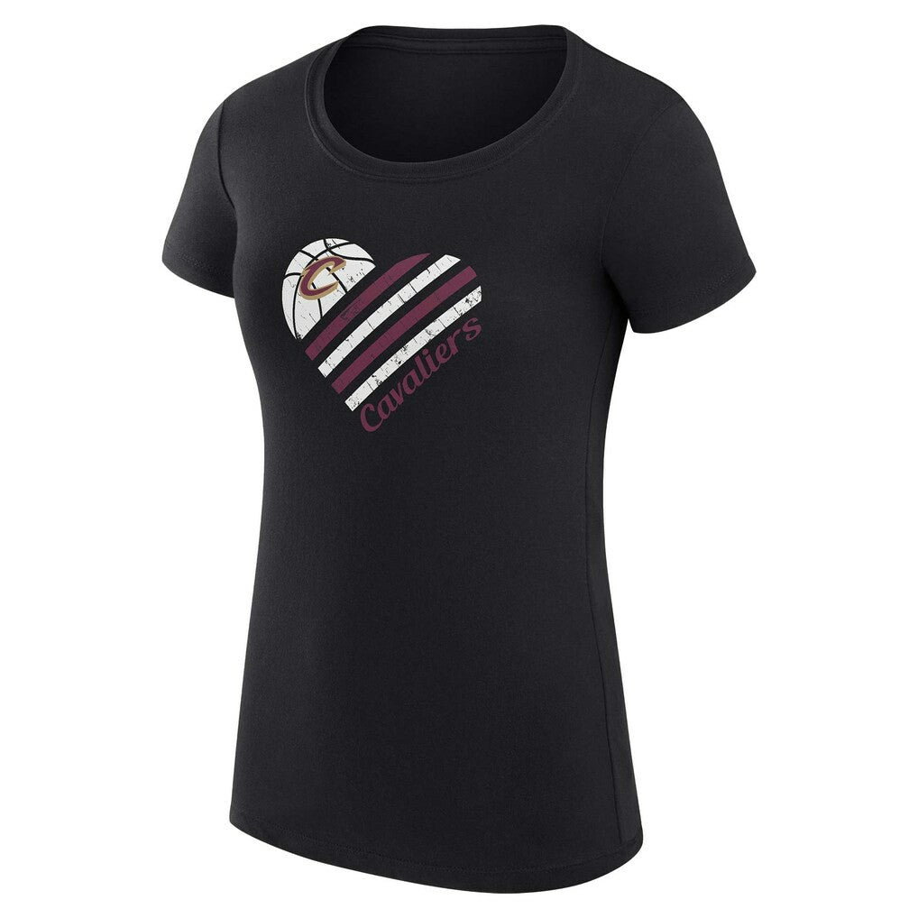 Cleveland Cavaliers G-III 4Her by Carl Banks Women's Super-Slim Fit Lightweight Heart T-Shirt sale