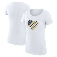 Indiana Pacers G-III 4Her by Carl Banks Women's Super-Slim Fit Lightweight Heart T-Shirt