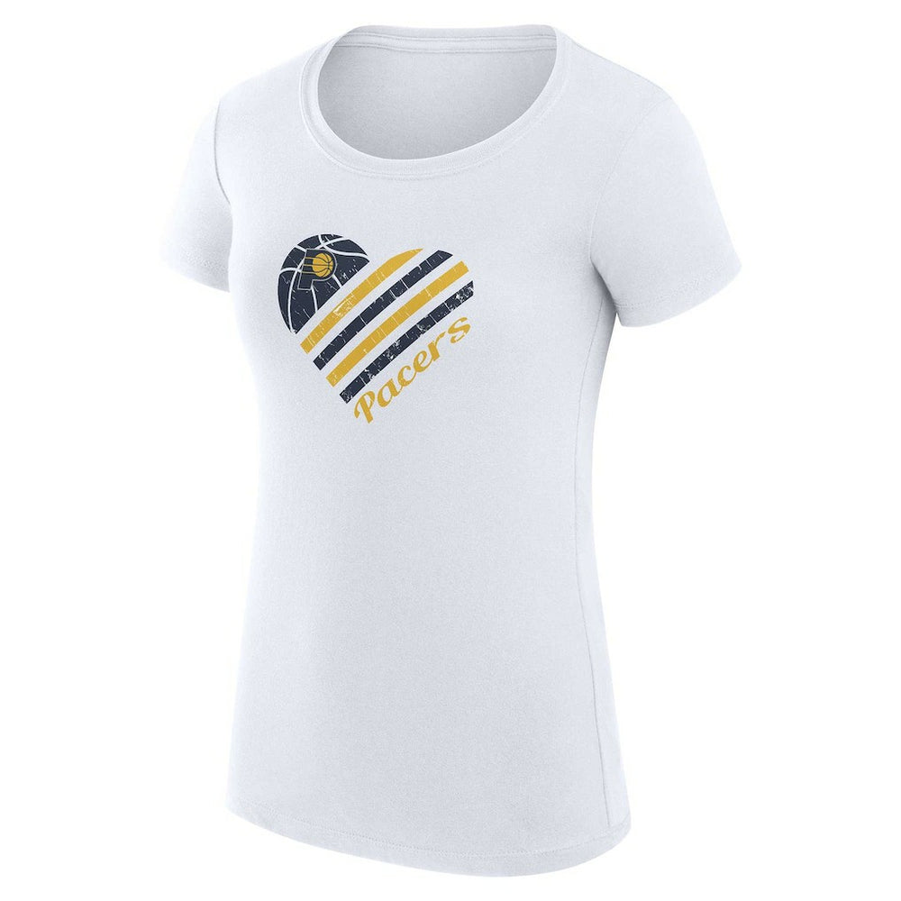 Indiana Pacers G-III 4Her by Carl Banks Women's Super-Slim Fit Lightweight Heart T-Shirt