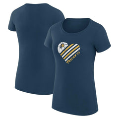 Indiana Pacers G-III 4Her by Carl Banks Women's Super-Slim Fit Lightweight Heart T-Shirt
