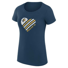 Indiana Pacers G-III 4Her by Carl Banks Women's Super-Slim Fit Lightweight Heart T-Shirt