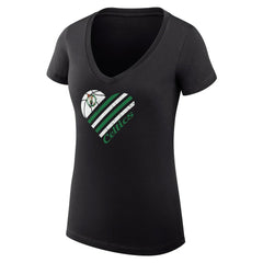 Boston Celtics G-III 4Her by Carl Banks Women's Super-Slim Fit Lightweight Heart V-Neck T-Shirt