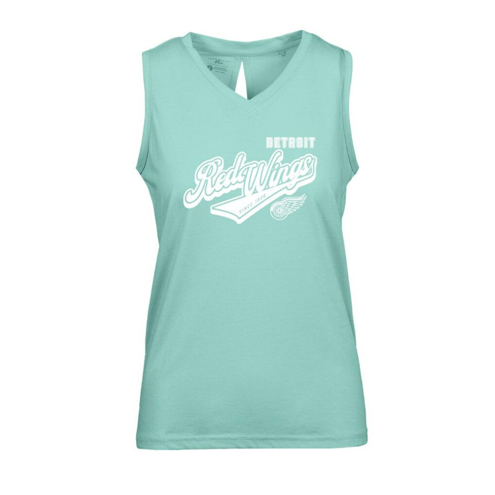 NHL Detroit Red Wings Levelwear Women's Paisley Sweep V-Neck Tank Top
