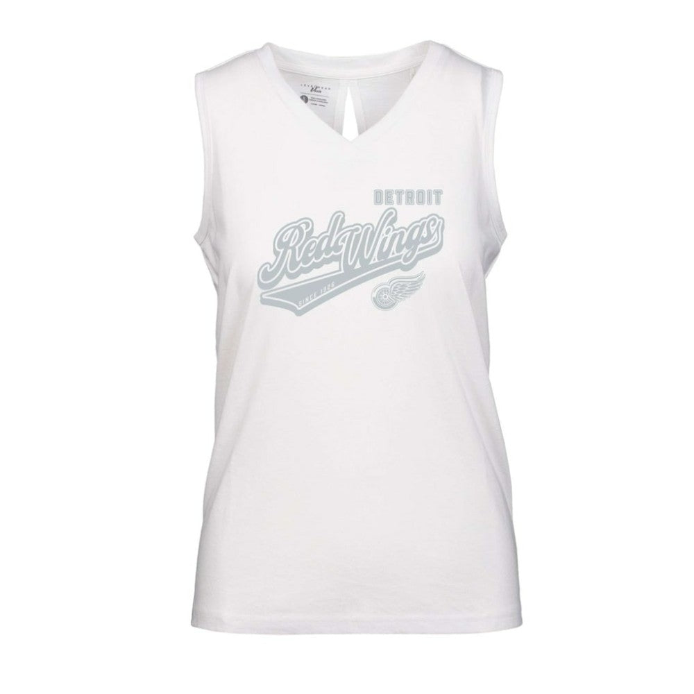 NHL Detroit Red Wings Levelwear Women's Paisley Sweep V-Neck Tank Top