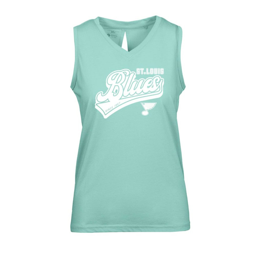 NHL St. Louis Blues Levelwear Women's Paisley Sweep V-Neck Tank Top