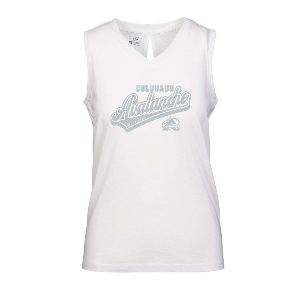 NHL Colorado Avalanche Levelwear Women's Paisley Sweep V-Neck Tank Top