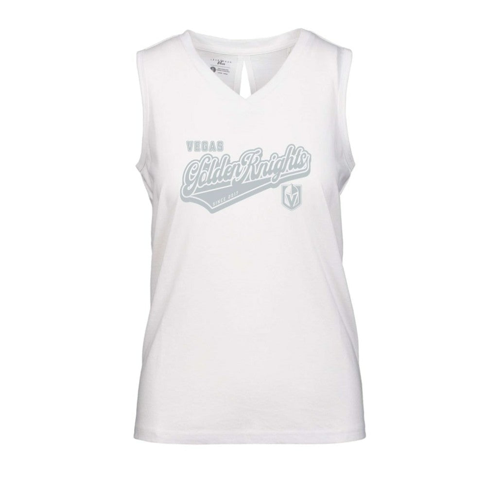 NHL Vegas Golden Knights Levelwear Women's Paisley Sweep V-Neck Tank Top