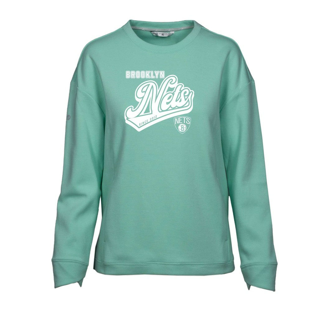 Brooklyn Nets Levelwear Women's Fiona Sweep Pullover Sweatshirt