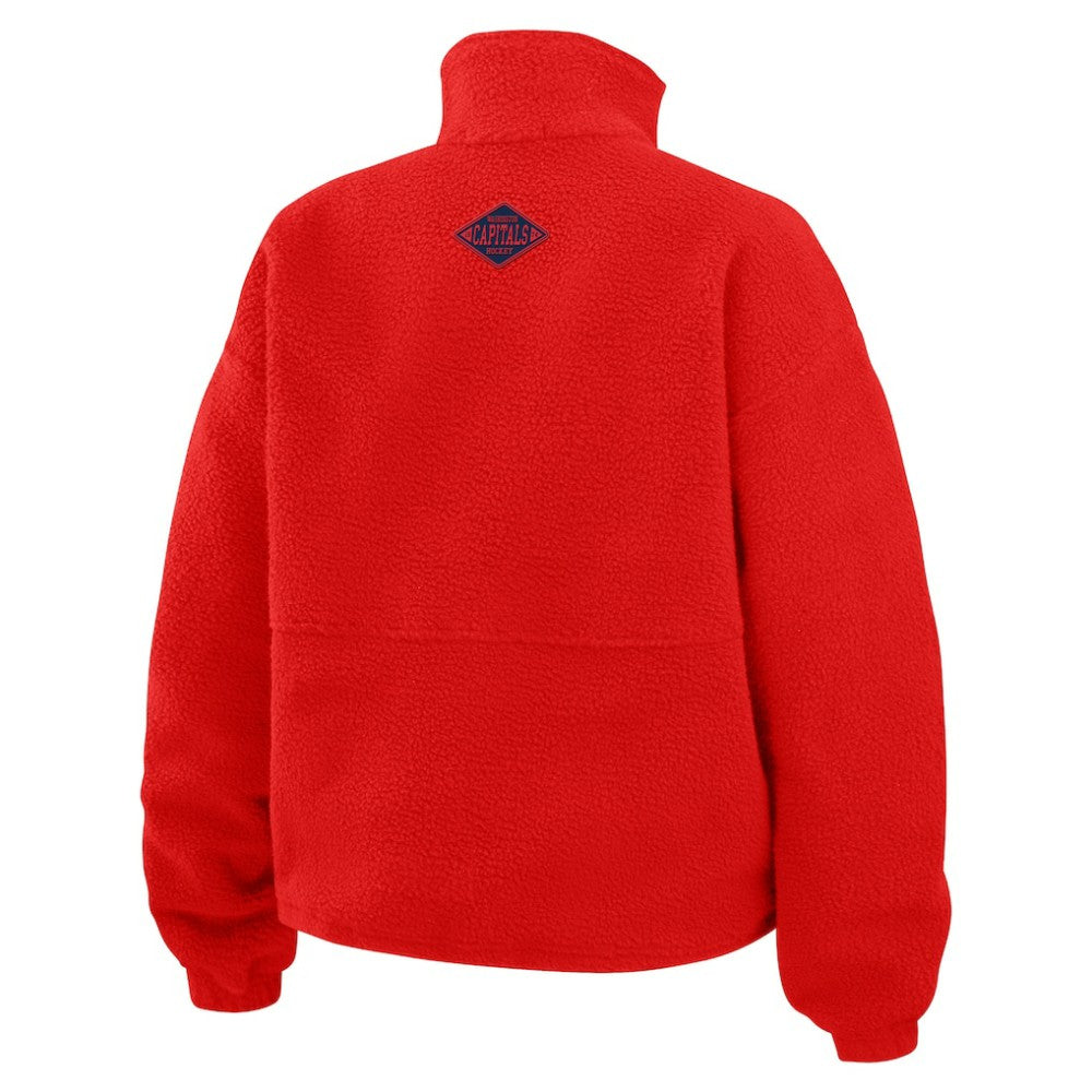 NHL Washington Capitals WEAR by Erin Andrews Women's Polar Fleece Half-Zip Jacket