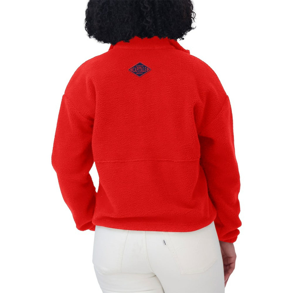 NHL Washington Capitals WEAR by Erin Andrews Women's Polar Fleece Half-Zip Jacket