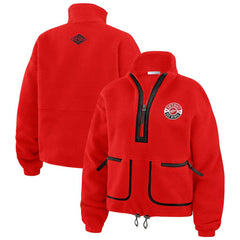NHL Detroit Red Wings WEAR by Erin Andrews Women's Polar Fleece Half-Zip Jacket