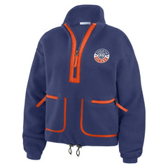 NHL Edmonton Oilers WEAR by Erin Andrews Women's Polar Fleece Half-Zip Jacket