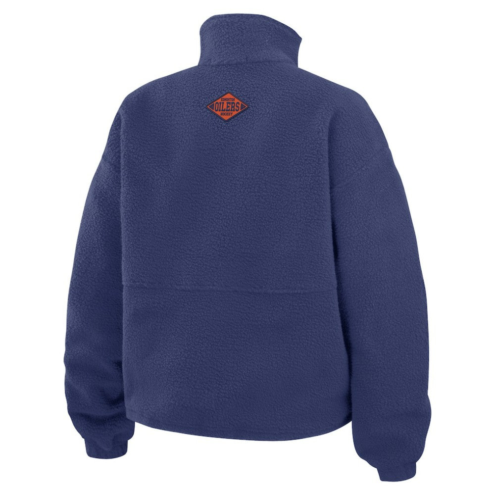 NHL Edmonton Oilers WEAR by Erin Andrews Women's Polar Fleece Half-Zip Jacket