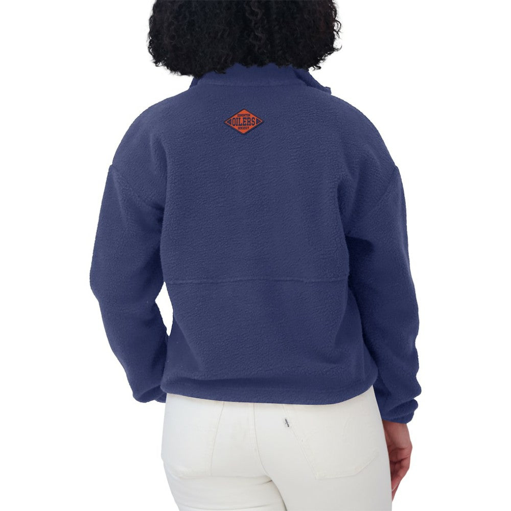 NHL Edmonton Oilers WEAR by Erin Andrews Women's Polar Fleece Half-Zip Jacket