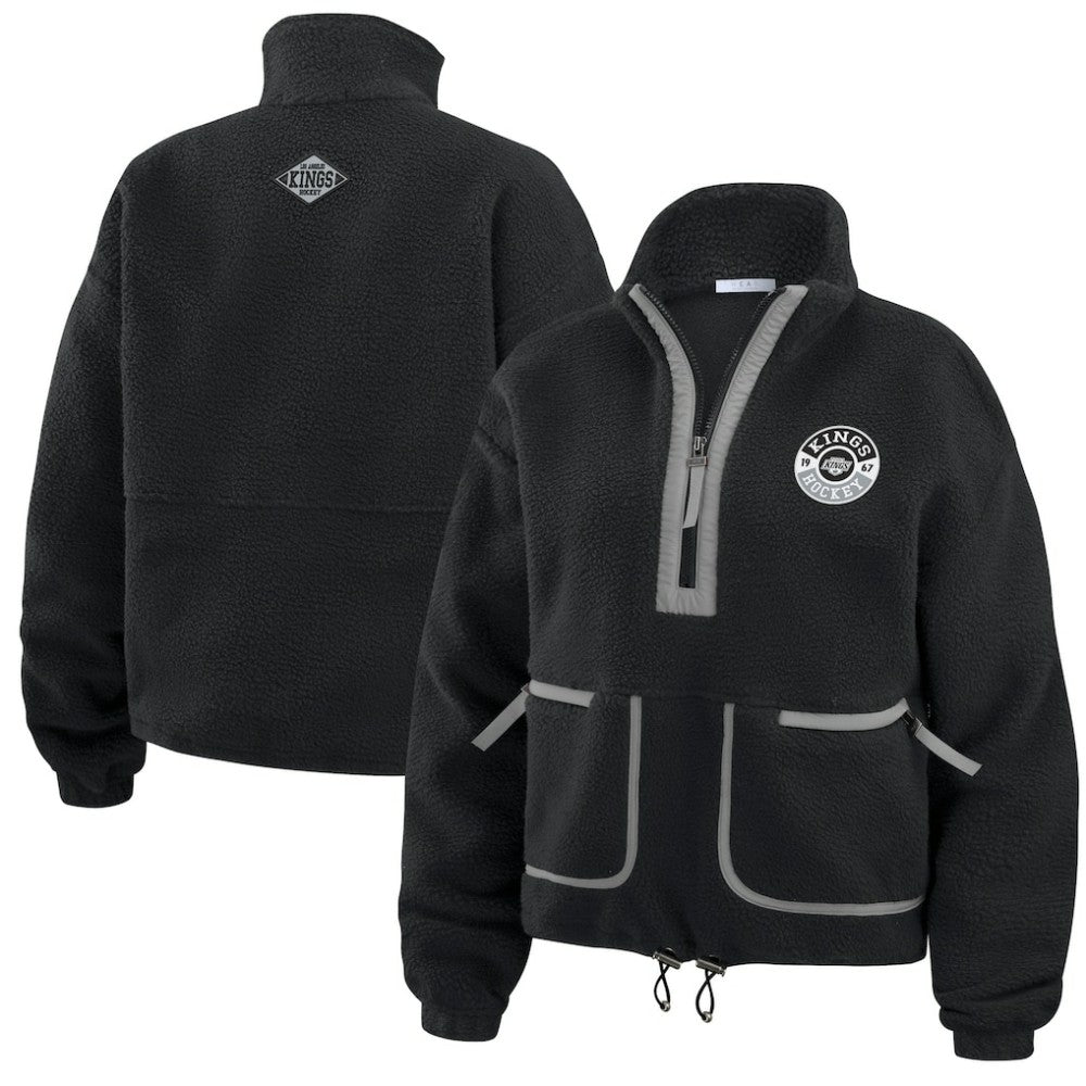 NHL Los Angeles Kings WEAR by Erin Andrews Women's Polar Fleece Half-Zip Jacket