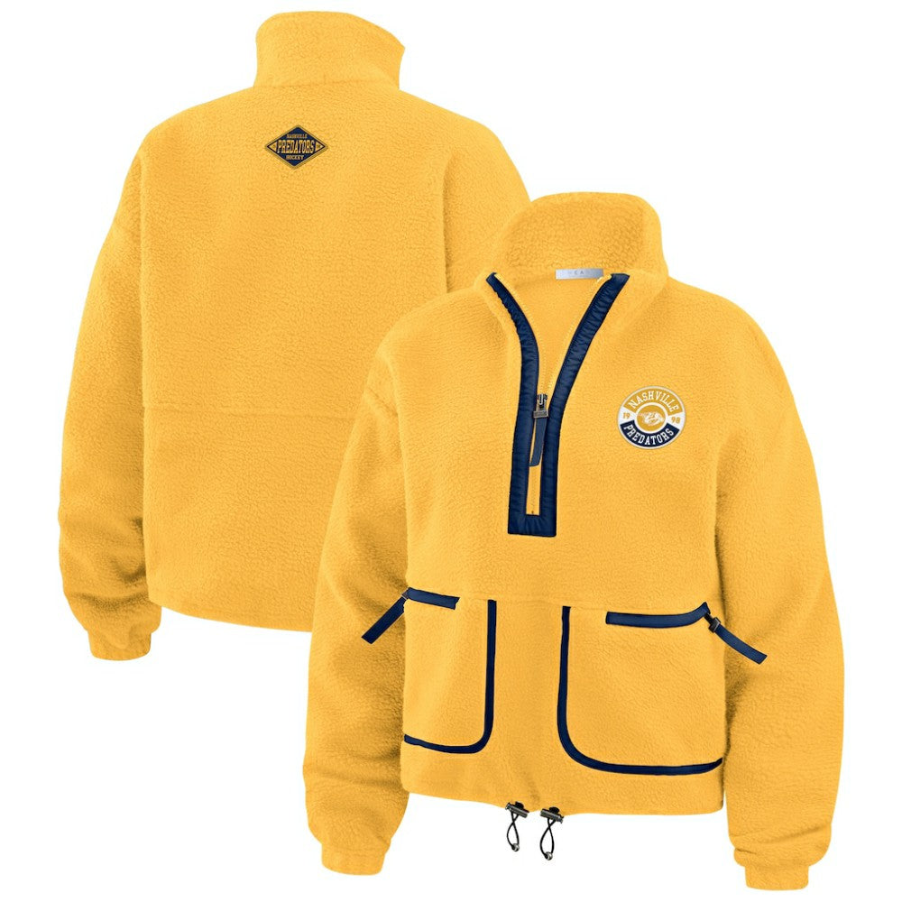 NHL Nashville Predators WEAR by Erin Andrews Women's Polar Fleece Half-Zip Jacket