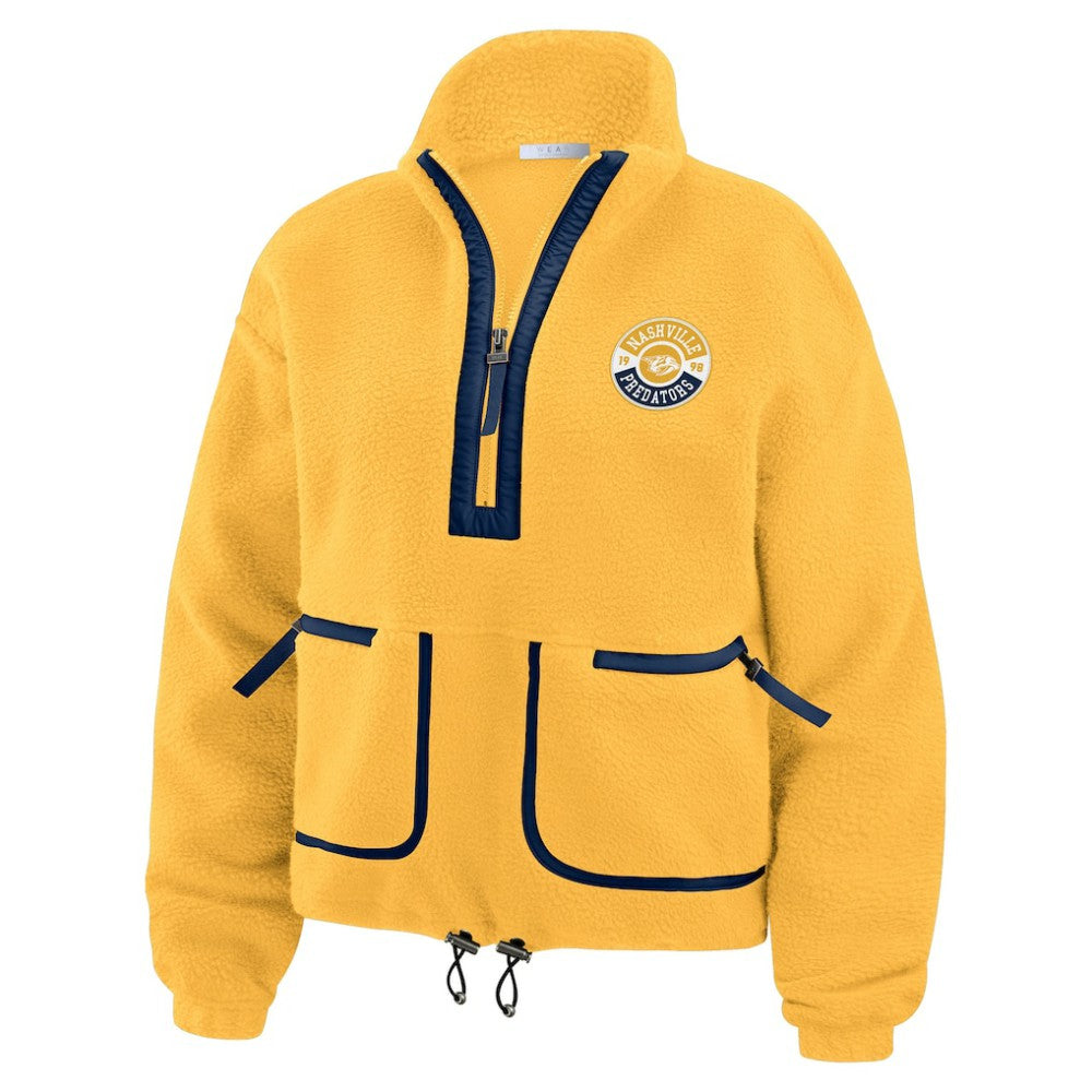NHL Nashville Predators WEAR by Erin Andrews Women's Polar Fleece Half-Zip Jacket