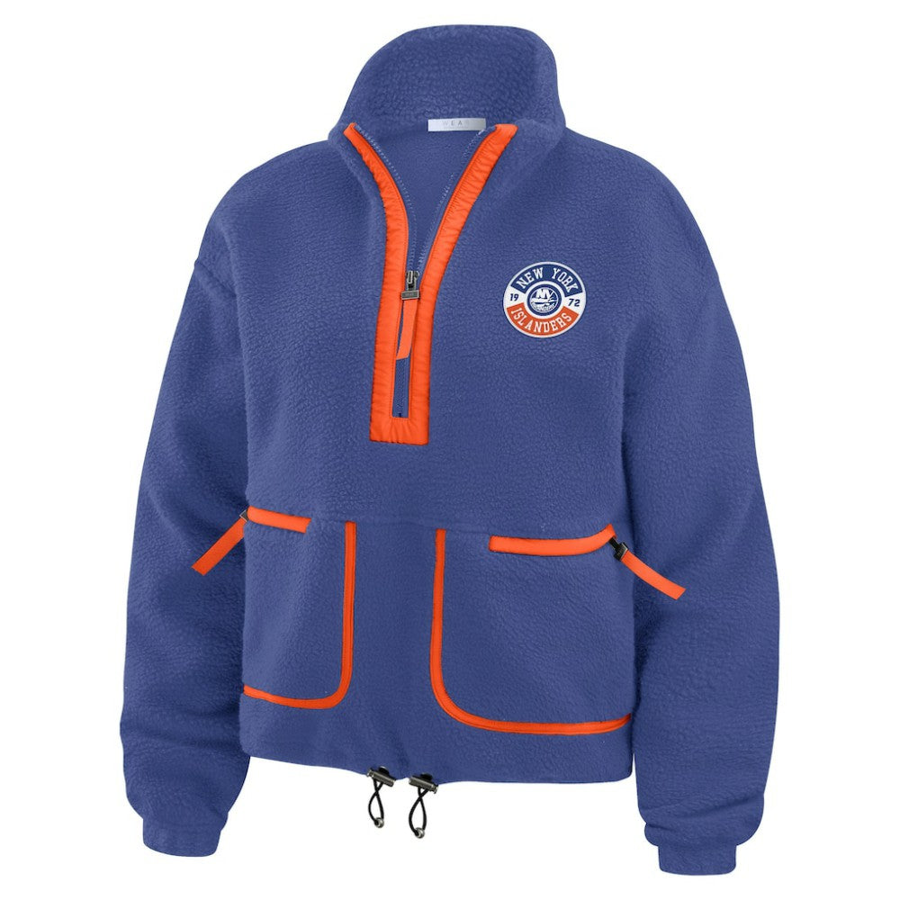 NHL New York Islanders WEAR by Erin Andrews Women's Polar Fleece Half-Zip Jacket