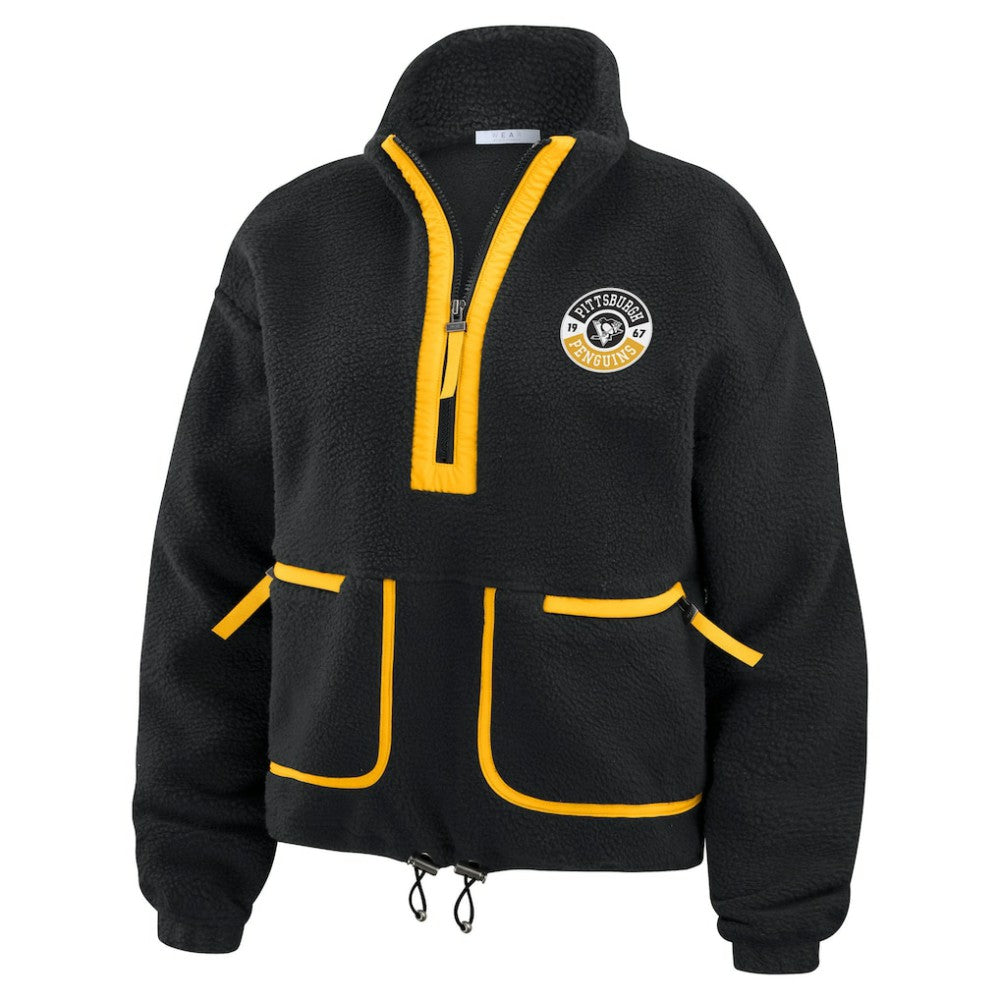 NHL Pittsburgh Penguins WEAR by Erin Andrews Women's Polar Fleece Half-Zip Jacket