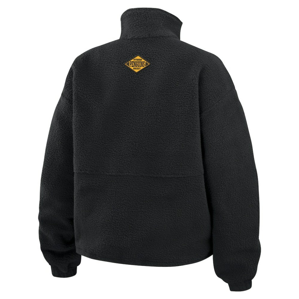NHL Pittsburgh Penguins WEAR by Erin Andrews Women's Polar Fleece Half-Zip Jacket