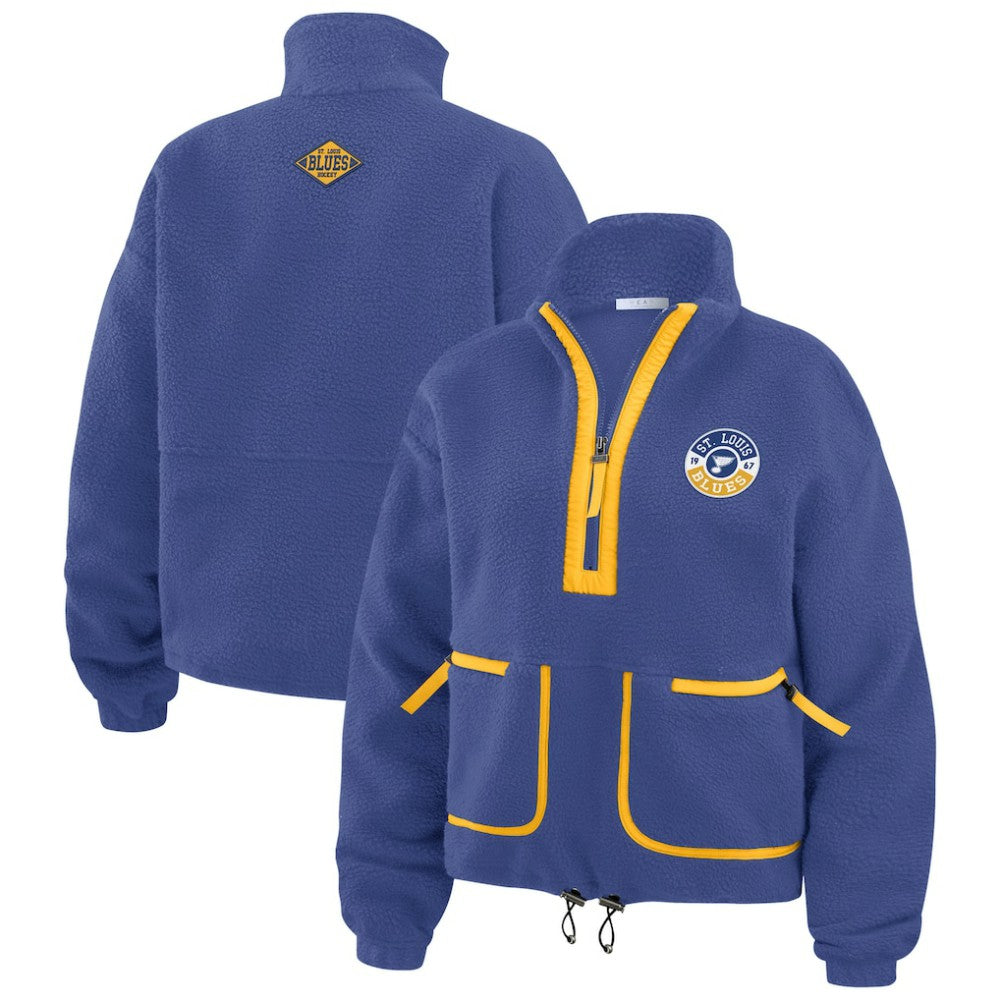 NHL St. Louis Blues WEAR by Erin Andrews Women's Polar Fleece Half-Zip Jacket