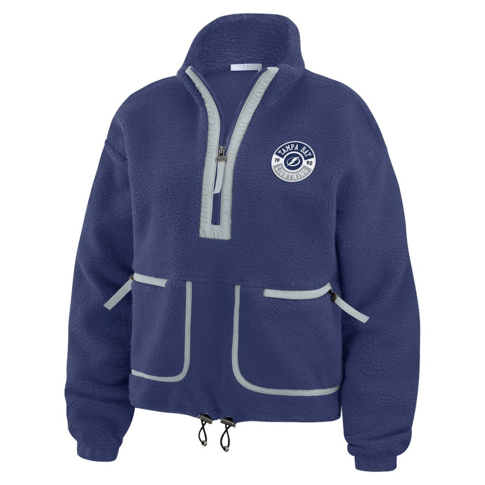 NHL Tampa Bay Lightning WEAR by Erin Andrews Women's Polar Fleece Half-Zip Jacket