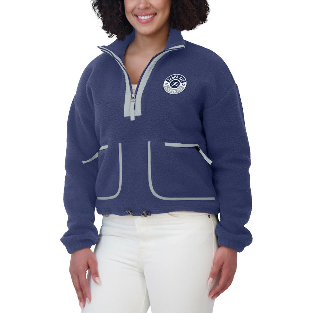 NHL Tampa Bay Lightning WEAR by Erin Andrews Women's Polar Fleece Half-Zip Jacket