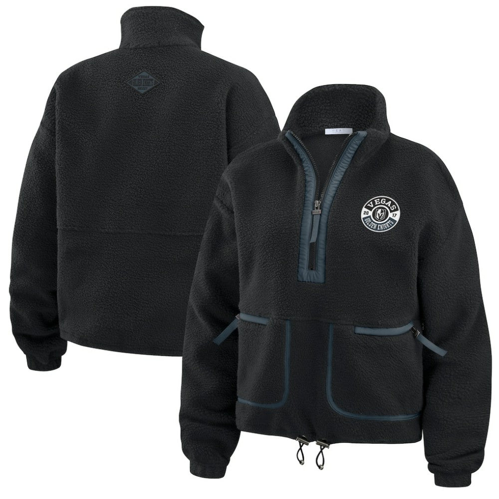 NHL Vegas Golden Knights WEAR by Erin Andrews Women's Polar Fleece Half-Zip Jacket