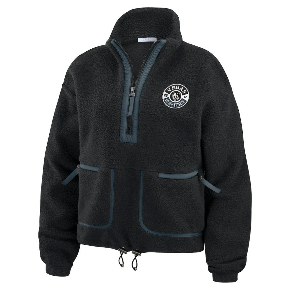 NHL Vegas Golden Knights WEAR by Erin Andrews Women's Polar Fleece Half-Zip Jacket