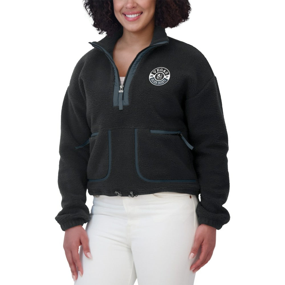 NHL Vegas Golden Knights WEAR by Erin Andrews Women's Polar Fleece Half-Zip Jacket