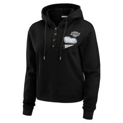 NHL Los Angeles Kings WEAR by Erin Andrews Women's Waffle-Knit Pullover Hoodie