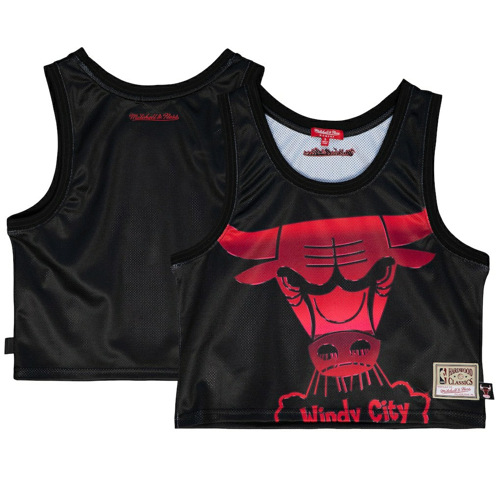 Mitchell & Ness Chicago Bulls Women's Hardwood Classics Big Face 4.0 Cropped Tank Top sale