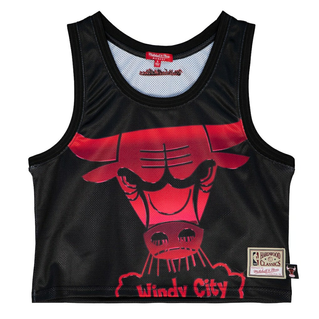 Mitchell & Ness Chicago Bulls Women's Hardwood Classics Big Face 4.0 Cropped Tank Top sale
