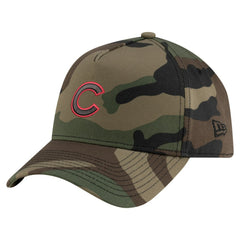 Camo Chicago Cubs New Era Woodland Team Pop 9FORTY A-Frame Adjustable Hat