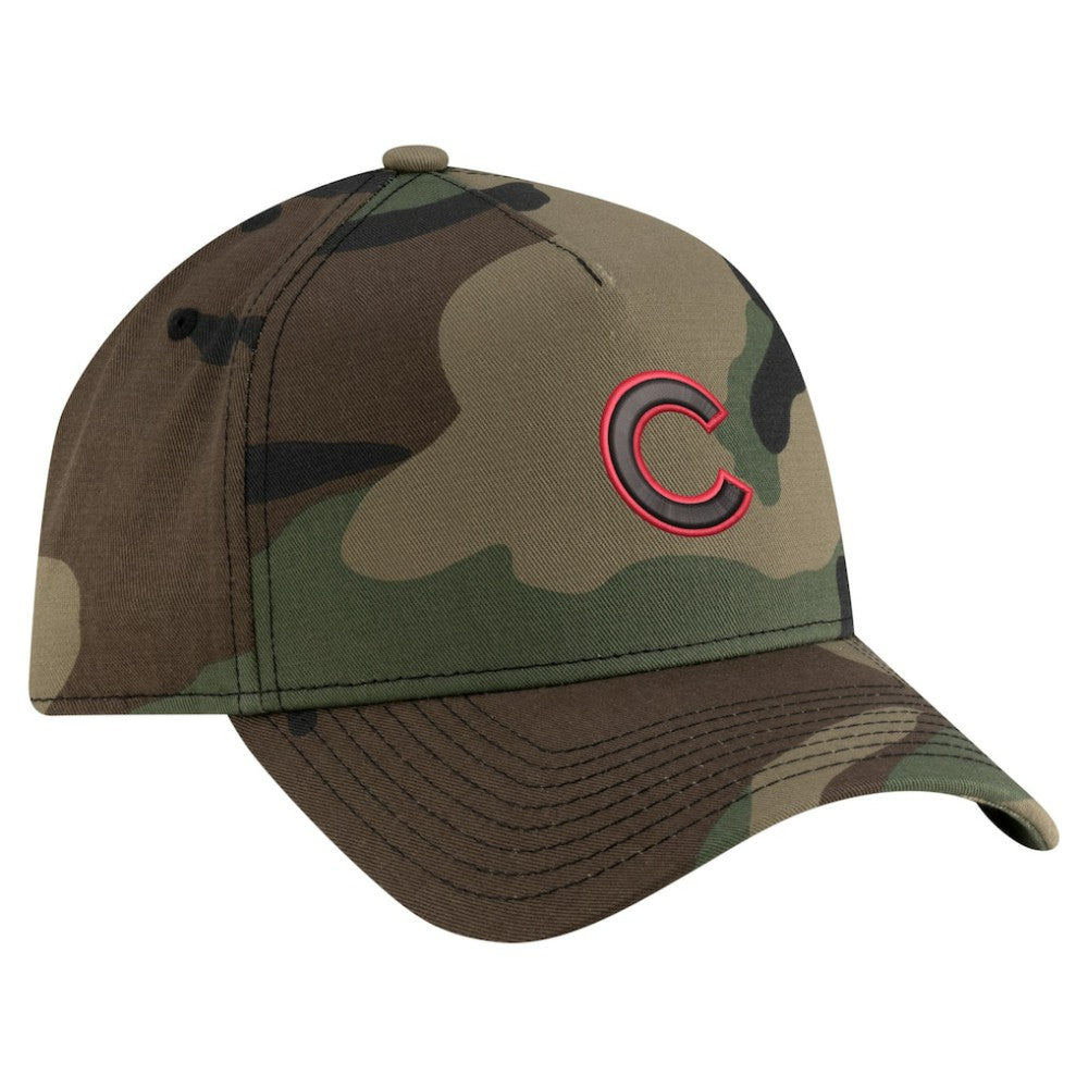 Camo Chicago Cubs New Era Woodland Team Pop 9FORTY A-Frame Adjustable Hat