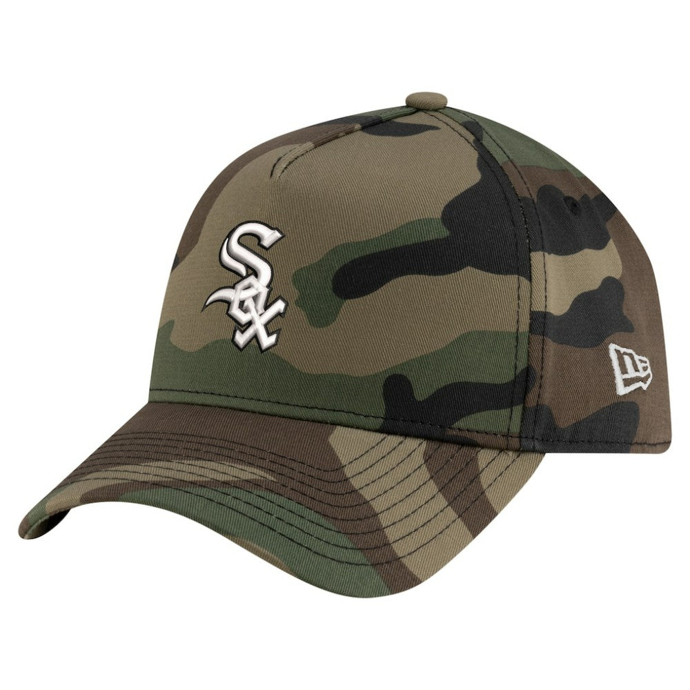 Camo Chicago White Sox New Era Woodland Team Pop 9FORTY A-Frame Adjustable Hat