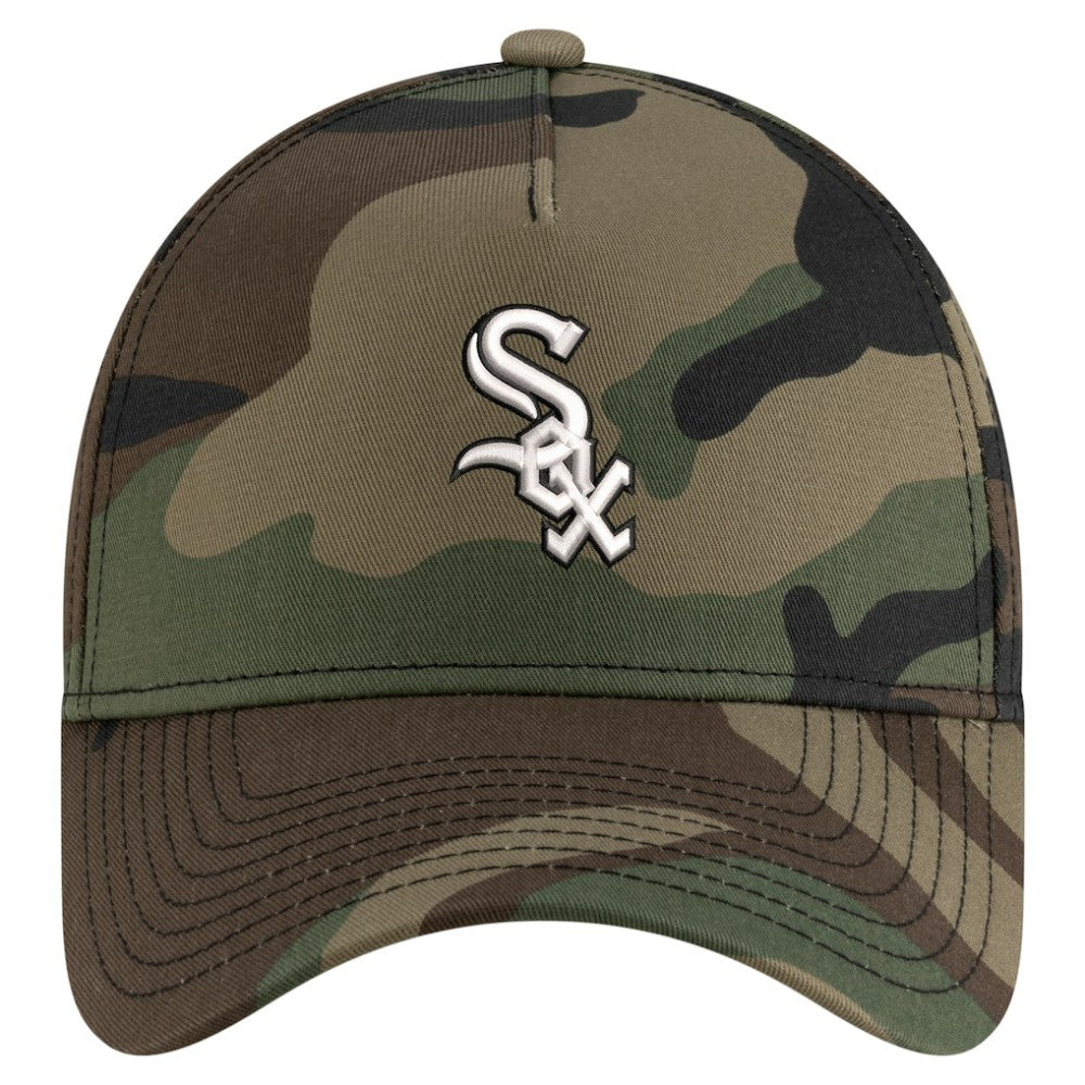 Camo Chicago White Sox New Era Woodland Team Pop 9FORTY A-Frame Adjustable Hat