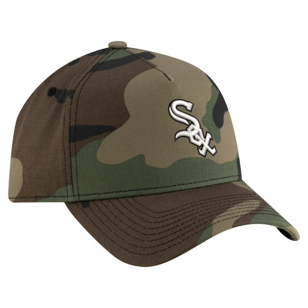 Camo Chicago White Sox New Era Woodland Team Pop 9FORTY A-Frame Adjustable Hat
