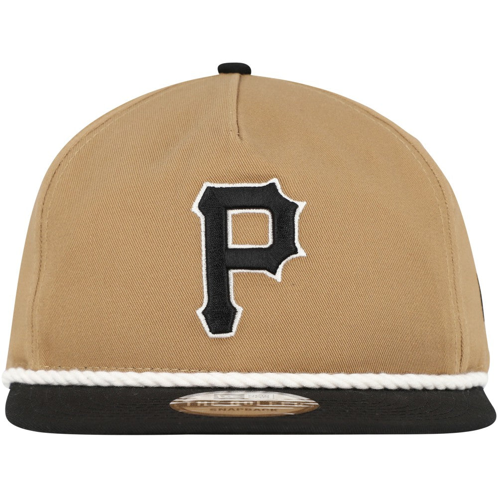 Khaki/Black Pittsburgh Pirates New Era Golfer Snapback Hat