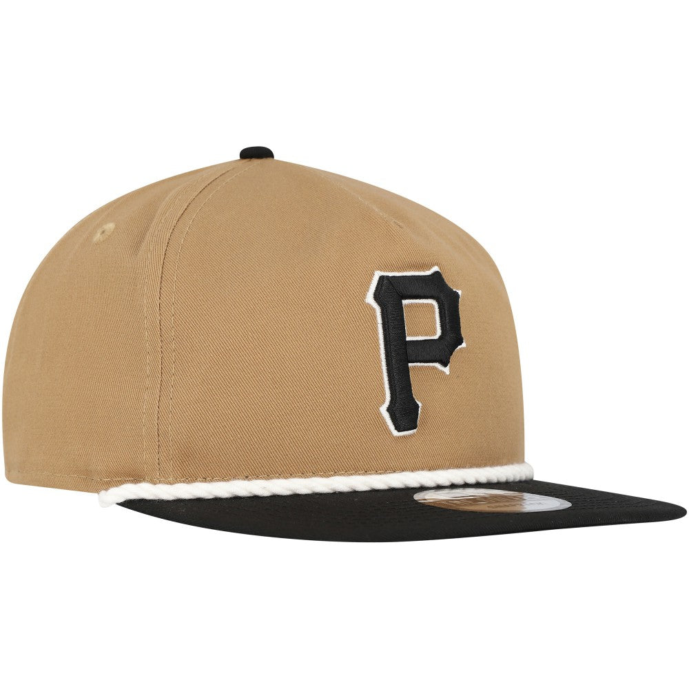 Khaki/Black Pittsburgh Pirates New Era Golfer Snapback Hat